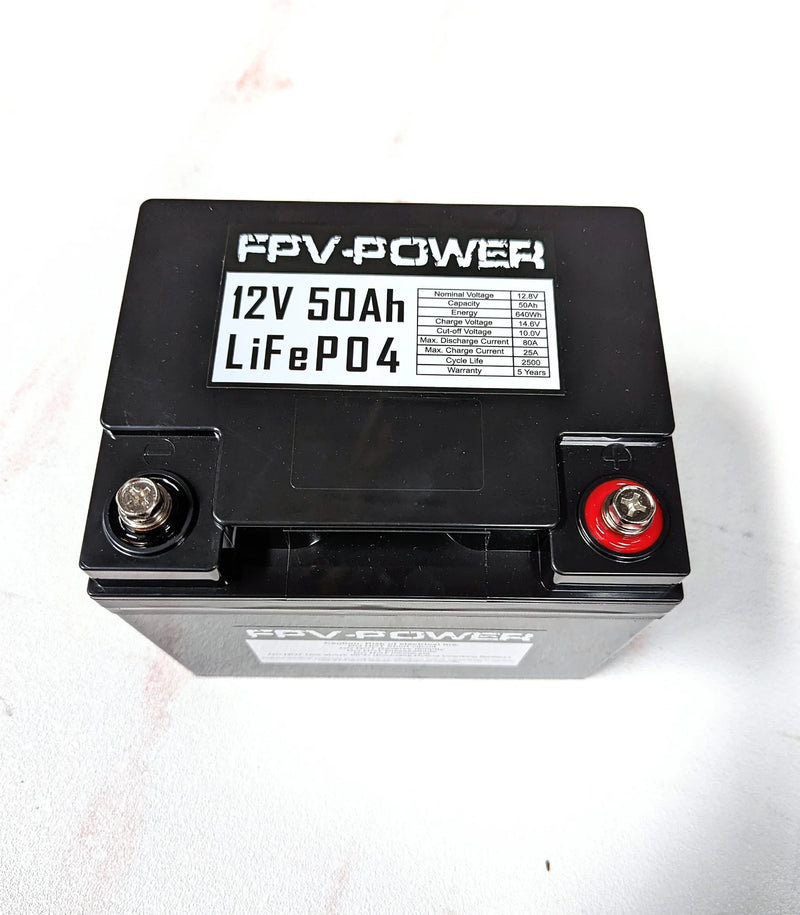 FPV Power LiFePo4 12V 50AH Battery - 10352