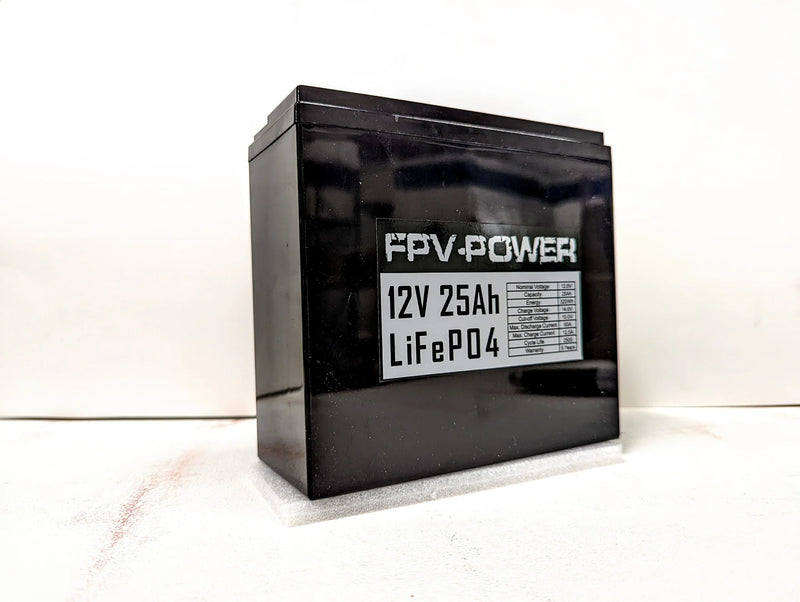 FPV Power LiFePo4 12V 25AH Battery - 10395