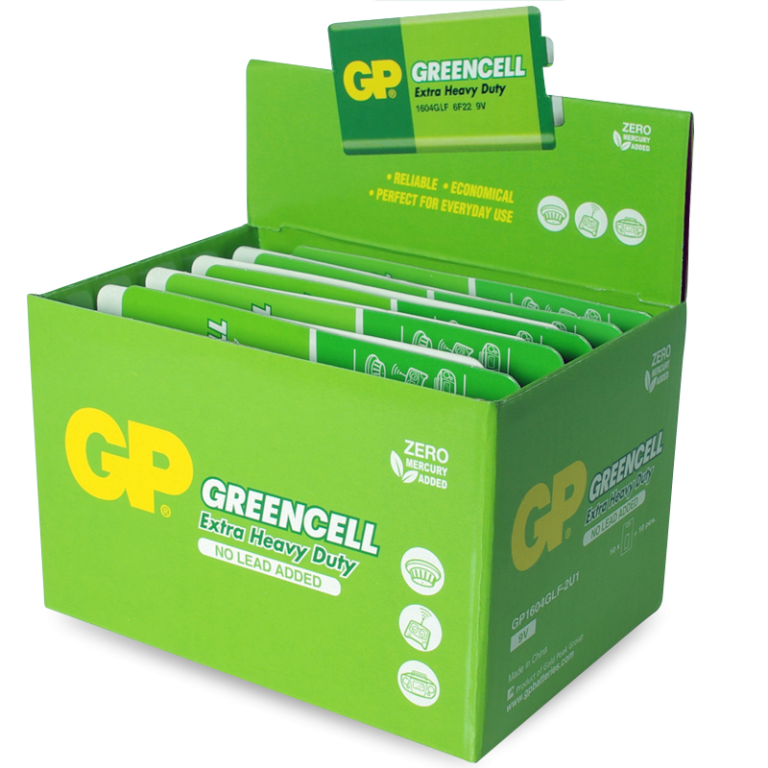 GP 9V Extra Heavy Duty Battery Card of 1