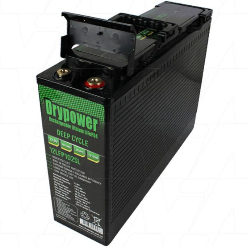 Drypower 12.8V 102.6Ah Front Terminal Lithium Iron Phosphate (LiFePO4) Rechargeable Lithium Battery
