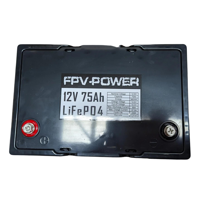 FPV Power 12V 75Ah w/ 10A Charger