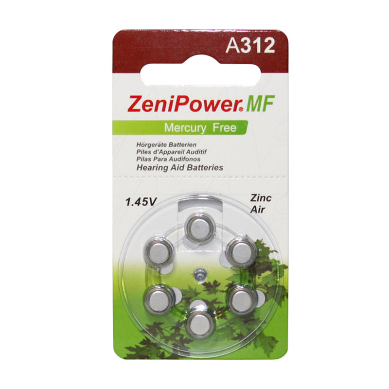 A312 Zenipower hearing aid battery