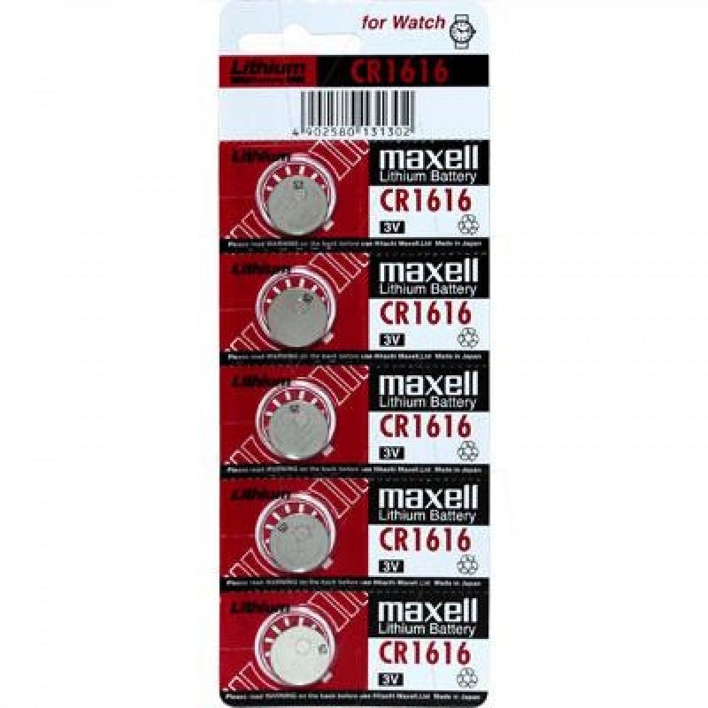Maxell CR1616 3V Lithium Coin Cell Blister of 5