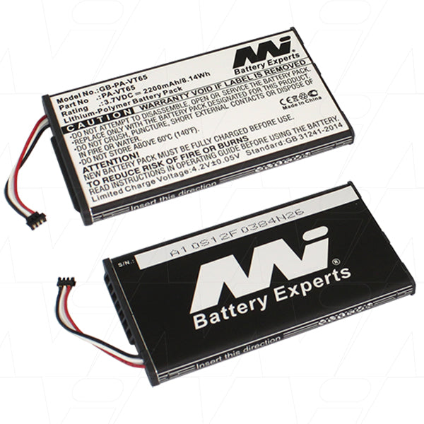 Electronic Game controller battery suitable Lithium Ion Polymer 3.7V 2.2Ah GB-PA-VT65-BP1