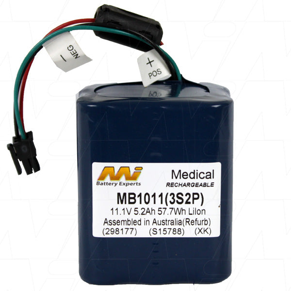 Medical Battery suitable for PhysioTouch Lithium Ion (LiIon) 11.1V 5.2Ah MB1011