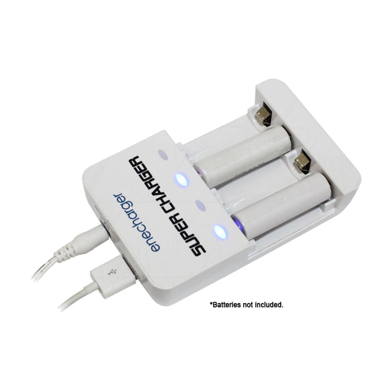Auto Quick Charger 1-4 AA-AAA NiMH cells 100-240VAC-12VDC Input + 5V 2.1A USB Output