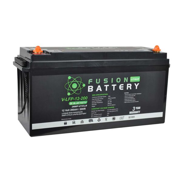Fusion Lithium 12V Deep Cycle Battery V-LFP-12-200 - Battery Specialists