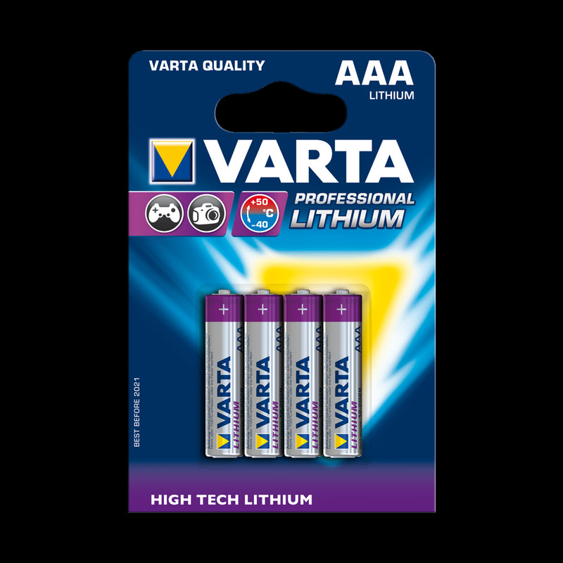 VARTA Professional Lithium Batteries AAA 4 Pack