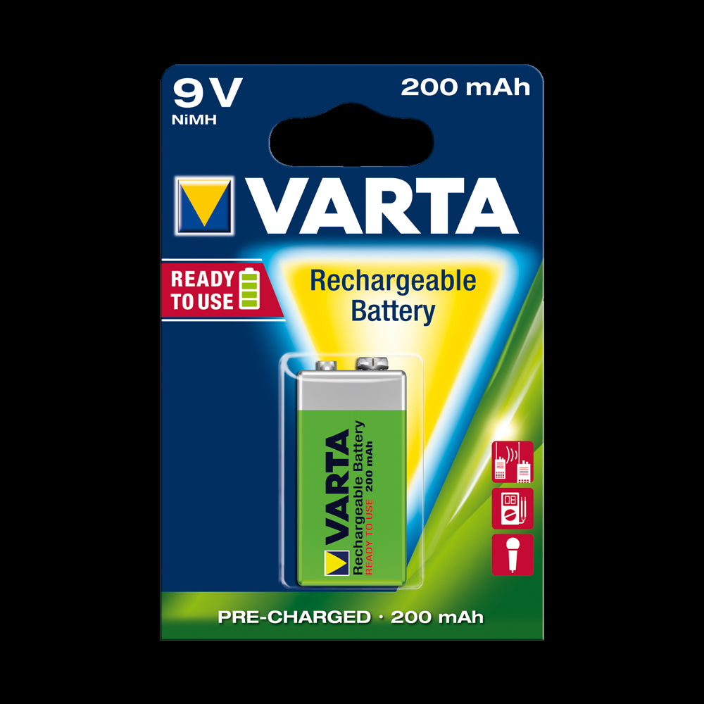 9V 200 mAh High Capacity NiMH Rechargeable Battery