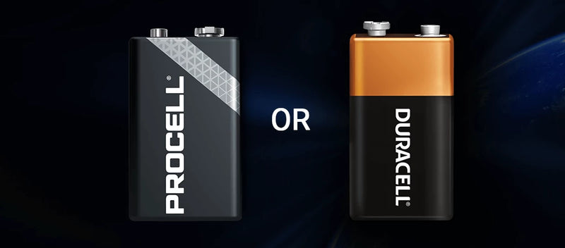 Comparing Duracell Procell 9V and Alkaline 9V Coppertop Batteries