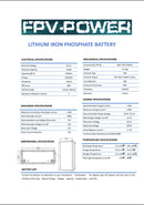FPV Power LiFePO4 Smart Series 24V 110Ah BT/ NMEA2000 Battery - 10931