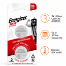 Energizer 2032 Lithium Coin Batteries 2 Pack