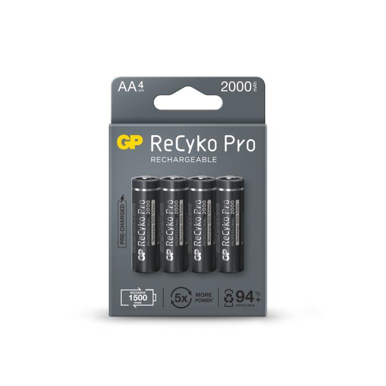 GP ReCyko Pro 1.2V 2000mAh NiMH AA Battery - Card of 4