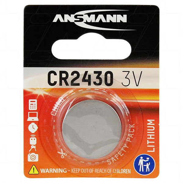 CR2430 3V Lithium Coin Cell Blister of 1