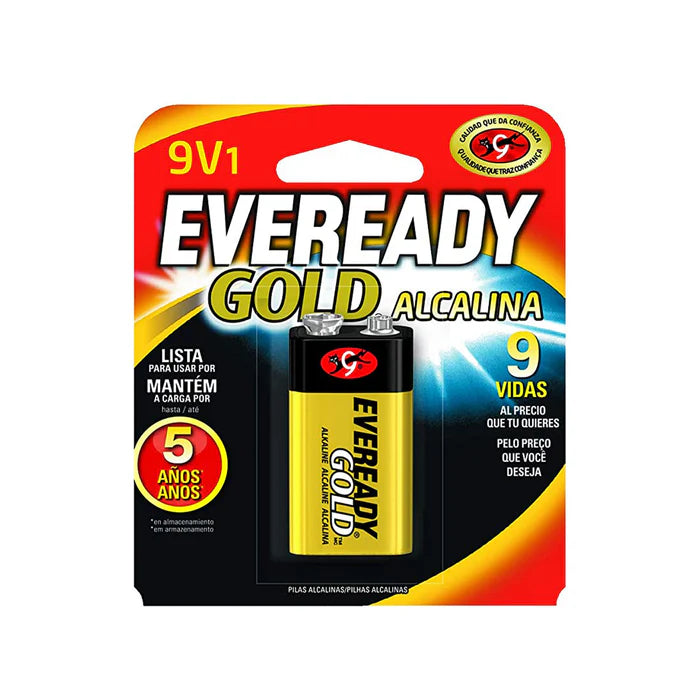 Eveready Gold Batteries Alkaline 9V Pack of 1