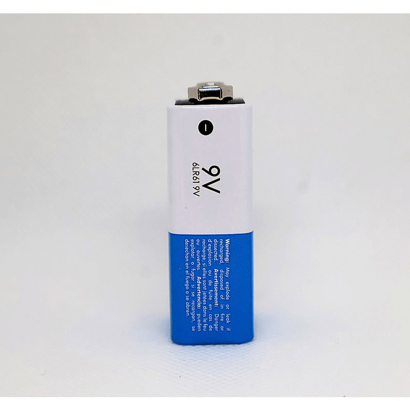 9V Alkaline Battery side view