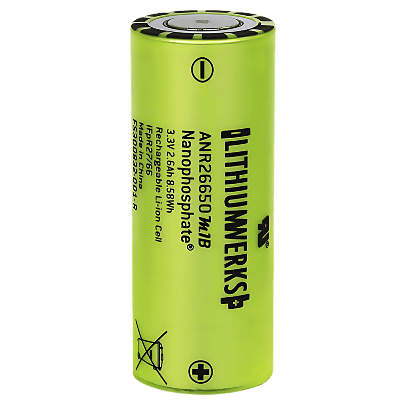 Lithiumwerks ANR26650M1B Lithium Iron Phosphate High Current Type Cylindrical Battery