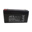 Auscell 6V 1.2Ah Sealed Lead Acid Battery in white background