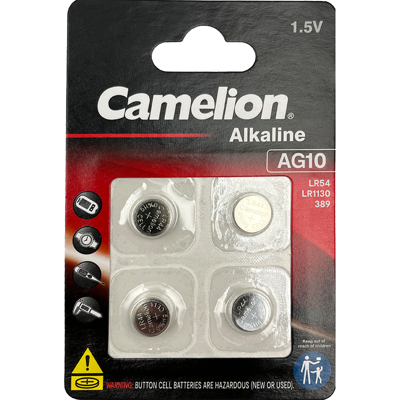 Camelion Alkaline LR1130/AG10 CS-BP4 CALR1130/4CS