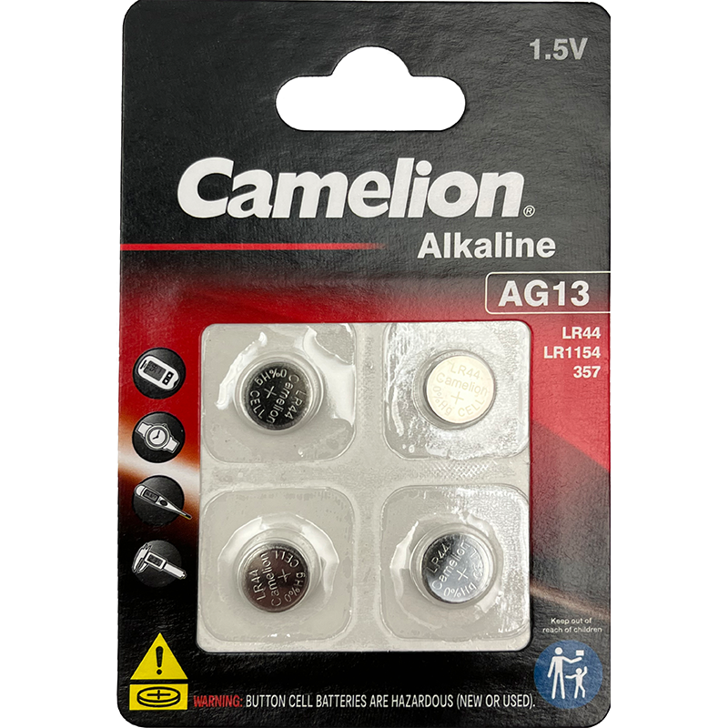 Camelion Alkaline LR44/AG13 CS-BP4 CALR44/4CS