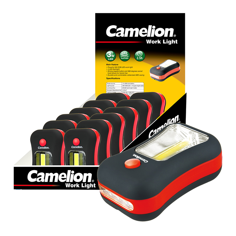 Camelion 3W COB LED Worklight INC Batteries CAT7280N