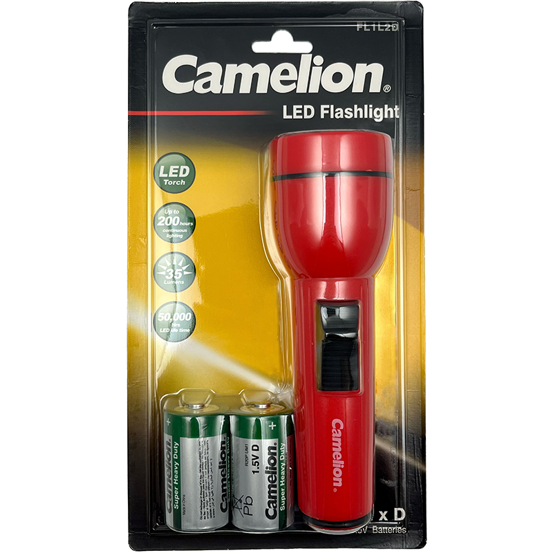 CAMELION TORCH 35LM LED 2xD BP1 CATFL2D