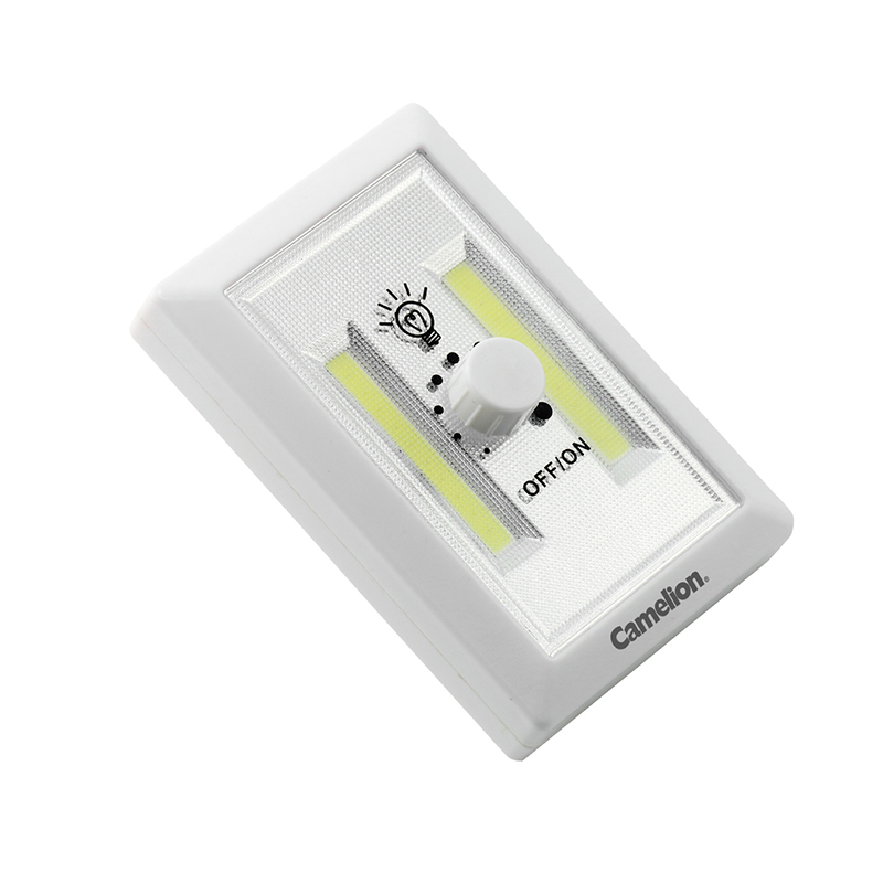 Camelion 2 x 3W COB LED Portable Switch Light With Wall Mount With Dimmer CATS35