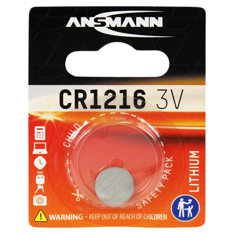 CR1216 3V Lithium Coin Cell Blister of 1