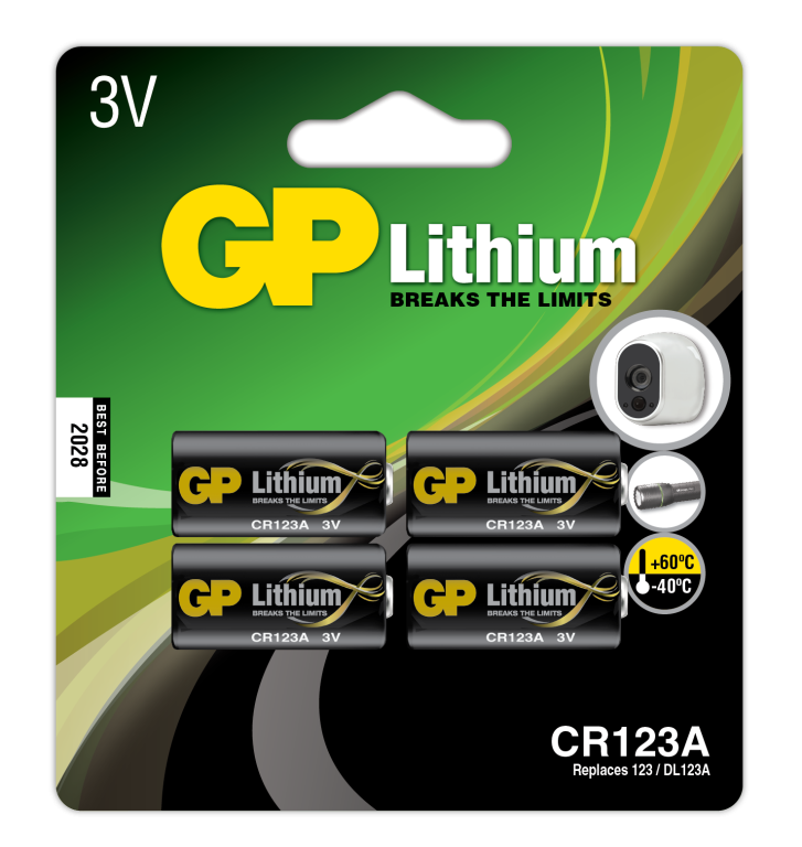 GP 3V 1500mAh Lithium Battery - Card of 4
