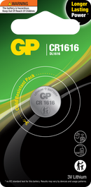 GP 3V 55mAh Lithium (LiMnO2) Coin Cell Battery - Card of 1