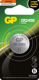 GP 3V 600mAh Lithium (LiMnO2) Coin Cell Battery - Card of 1