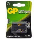 GP 6V 1400mAh Lithium (LiMnO2) Photographic Battery - Card of 1