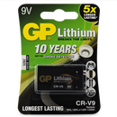 GP 9V 1100mAh 9V Lithium Battery - Card of 1