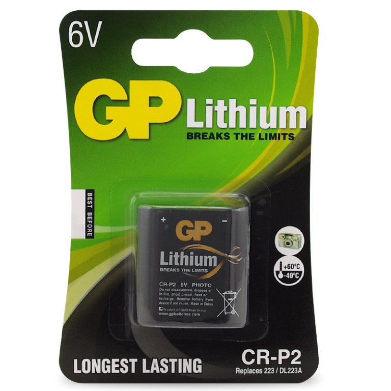 GP 6V 1400mAh Lithium Battery - Card of 1