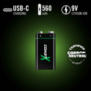 Coast Zithion X ZX 9V Lithium Rechargeable 9-Volt Battery 2-Pack