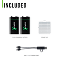 Coast Zithion X ZX 9V Lithium Rechargeable 9-Volt Battery 2-Pack