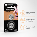 Duracell Specialty 2032 3V Lithium Coin Battery 2 Pack DL2032