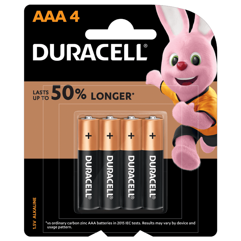 Duracell Coppertop AAA Alkaline Batteries 4 Pack 