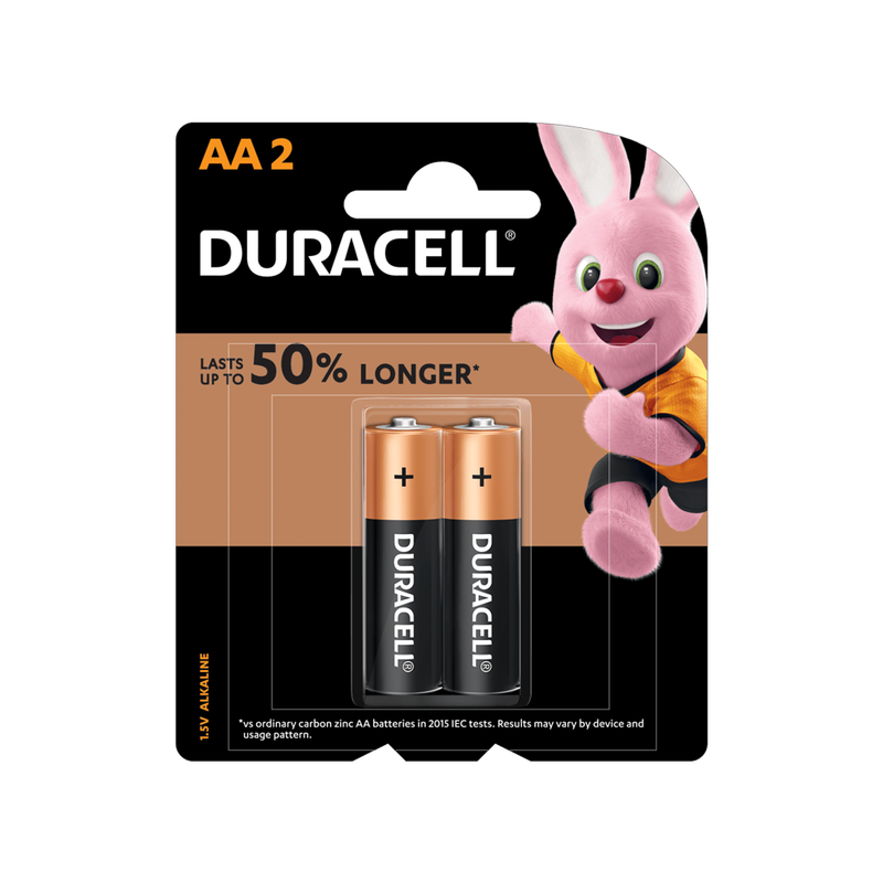 Duracell Coppertop AA Alkaline Batteries 2 PACK