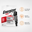 Energizer CR123A 3V Lithium Battery 2 Pack