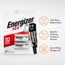 Energizer CR123A 3V Lithium Battery 2 Pack