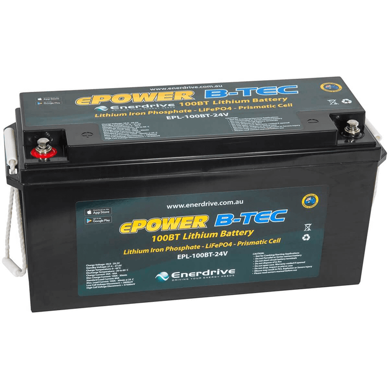 Enerdrive 24v B-TEC 100amp LiFePO4 Battery BT EPL-100BT-24V