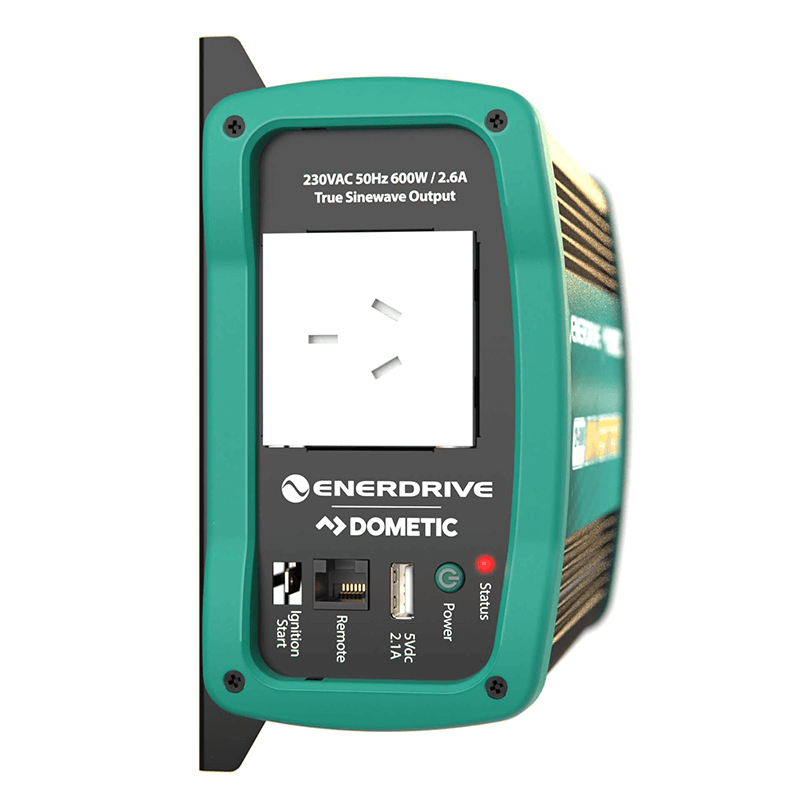 Enerdrive 600w 12v PSW Inverter side  view 2