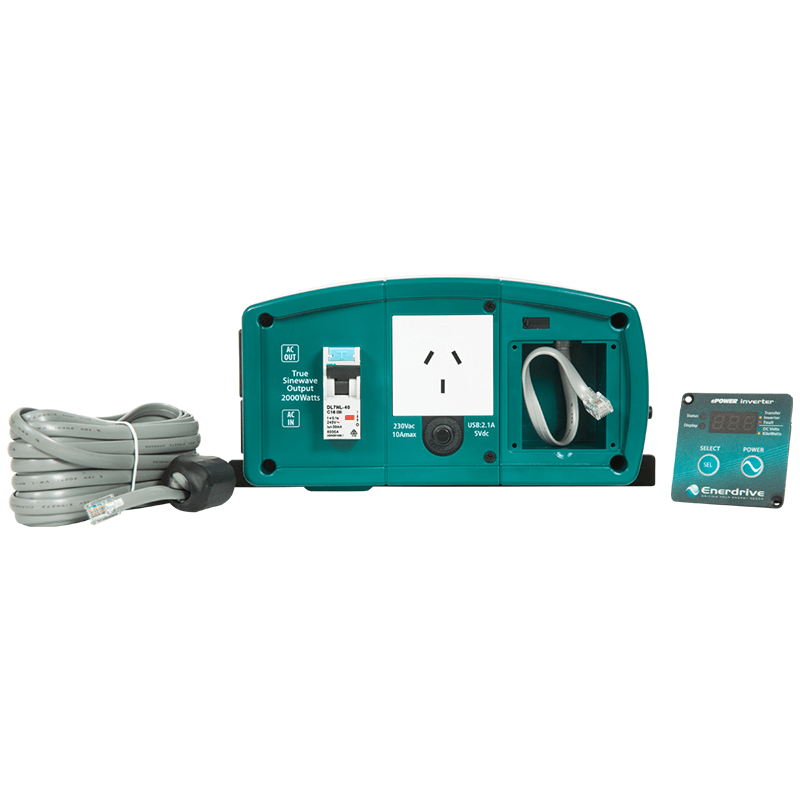 Enerdrive ePOWER 2000w/12v w/RCD & AC Tfer Switch