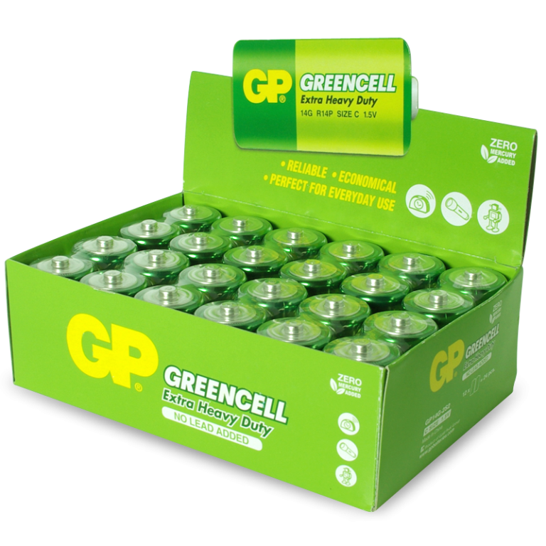 GP 1.5V Extra Heavy Duty C Battery Bulk