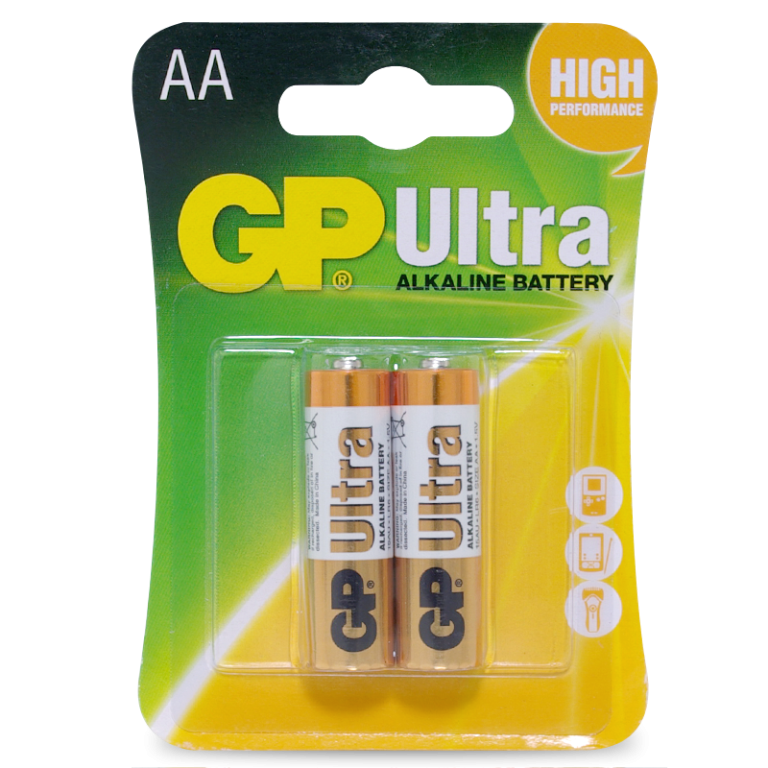 GP 1.5V Ultra Alkaline AA Battery - Card of 2