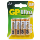 GP 1.5V Ultra Alkaline AA Battery - Card of 4
