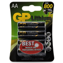 GP 1.5V Lithium (LiFeS2) AA Battery - Card of 4