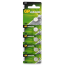 GP 1.5V 44mAh Zinc Manganese Dioxide Button Cell Battery - Card of 5