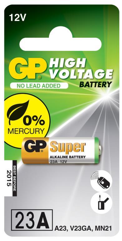 GP 12V 38mAh High Voltage Alkaline Battery - CLEARENCE STOCK